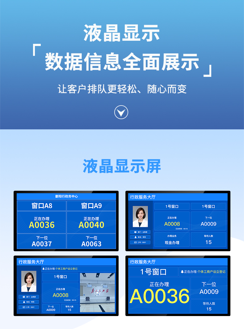 政务大厅排队叫号系统解决方案